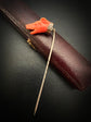EARLY 19TH CENTURY CORAL GREYHOUND STICKPIN