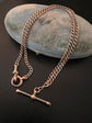 18CT & PLATINUM CURB ALBERT CHAIN