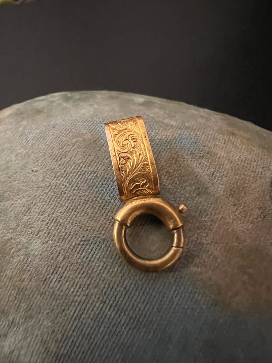 VICTORIAN 15CT GOLD CHARM HOLDER / BAIL