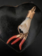 MOTHER OF PEARL & CORAL HAND PENDANT