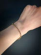 ANTIQUE 9CT GOLD CHARM CHAIN BRACELET