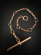 ANTIQUE 9CT GOLD CHARM CHAIN BRACELET