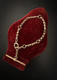 ANTIQUE 9CT GOLD CHARM CHAIN BRACELET