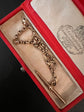 ANTIQUE 9CT GOLD CHARM CHAIN BRACELET