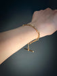 ANTIQUE 9CT GOLD CHARM CHAIN BRACELET