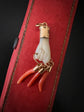 MOTHER OF PEARL & CORAL HAND PENDANT