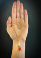 MOTHER OF PEARL & CORAL HAND PENDANT