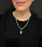 ANTIQUE SILVER PAPERCLIP ALBERT CHAIN WITH CHUNKY ACORN PENDANT