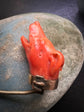 EARLY 19TH CENTURY CORAL GREYHOUND STICKPIN
