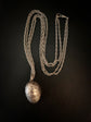 19TH CENTURY SILVER EGG PENDANT