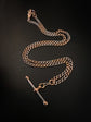 18CT & PLATINUM CURB ALBERT CHAIN