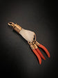 MOTHER OF PEARL & CORAL HAND PENDANT