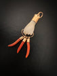 MOTHER OF PEARL & CORAL HAND PENDANT