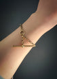 ANTIQUE 9CT GOLD CHARM CHAIN BRACELET
