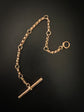 ANTIQUE 9CT GOLD CHARM CHAIN BRACELET
