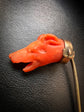 EARLY 19TH CENTURY CORAL GREYHOUND STICKPIN