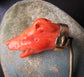 EARLY 19TH CENTURY CORAL GREYHOUND STICKPIN