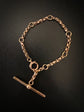 ANTIQUE 9CT GOLD CHARM CHAIN BRACELET