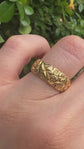 ANTIQUE CHUNKY ‘IVY & ROSE’ MOTIF 18CT GOLD RING