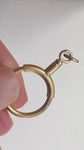 HUGE VICTORIAN 9CT GOLD SLIDING BOLT RING
