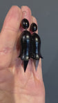 VICTORIAN WHITBY JET FUCHSIA EARRINGS