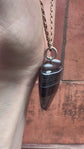 ANTIQUE HUGE BANDED AGATE HEART PENDANT