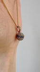 19TH CENTURY DIAMOND & SAPPHIRE ORB PENDANT