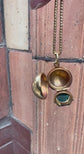 VICTORIAN 18CT GOLD ORB LOCKET WITH CONCEALED SPINNER FOB