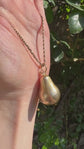 LARGE VINTAGE 9CT GOLD PEAR LOCKET PENDANT