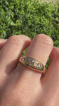 VICTORIAN 18CT GOLD THREE STONE DIAMOND RING