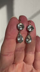 EARLY 19TH CENTURY DOUBLE PASTE DROP EARINGS