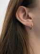 EARLY 19TH CENTURY 18CT GOLD OUROBOROS SNAKE HOOP EARRINGS