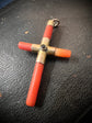 VICTORIAN STANHOPE CORAL CROSS
