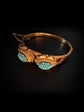 VICTORIAN HIGH CARAT GOLD & TURQUOISE BOMBE BANGLE