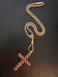 GEORGIAN GARNET CLUSTER CROSS