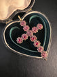 GEORGIAN GARNET CLUSTER CROSS