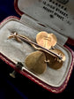 ANTIQUE 15CT GOLD CLOVER BROOCH