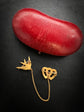VICTORIAN HEART & SWALLOW BROOCH
