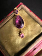 GEORGIAN CHUNKY AMETHYST DROP PENDANT