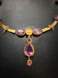 VICTORIAN 15CT GOLD & AMETHYST COLLAR