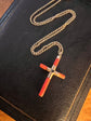 VICTORIAN STANHOPE CORAL CROSS