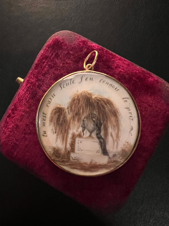 19TH CENTURY FRENCH MOURNING PENDANT