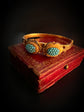 VICTORIAN HIGH CARAT GOLD & TURQUOISE BOMBE BANGLE