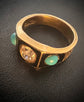 VICTORIAN DIAMOND, TURQUOISE & ENAMEL RING