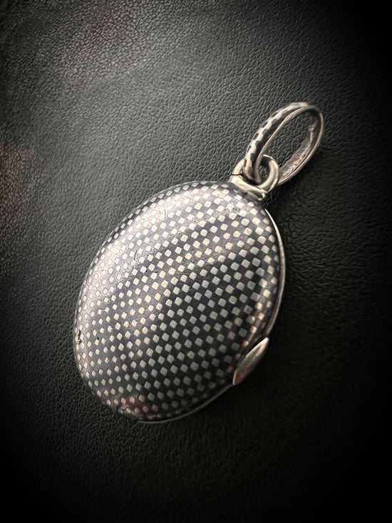 NIELLO CHEQUERBOARD LOCKET