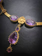 VICTORIAN 15CT GOLD & AMETHYST COLLAR