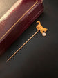 VICTORIAN 18CT GOLD CAT STICKPIN