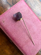 VICTORIAN CARVED AMETHYST LION STICKPIN