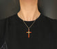 VICTORIAN STANHOPE CORAL CROSS