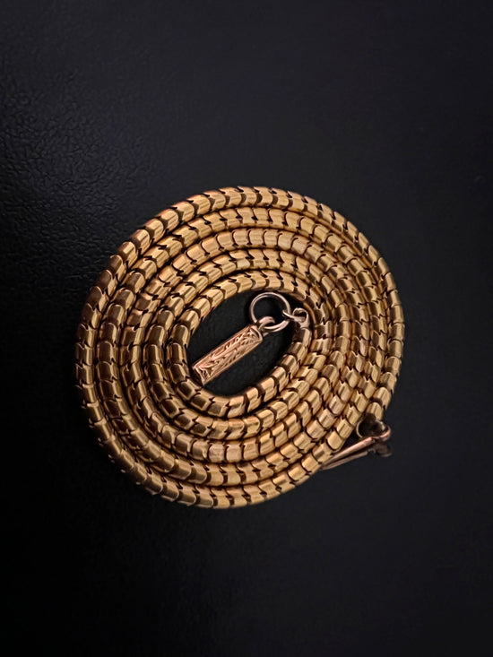 VICTORIAN 15CT GOLD BRAZILIAN / SNAKE LINK CHAIN
